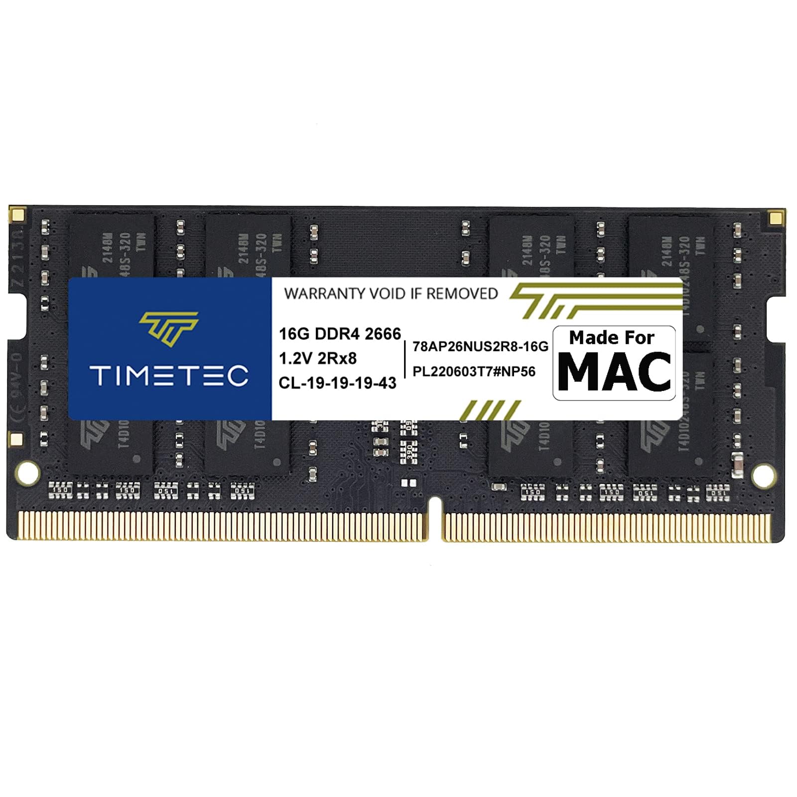 Timetec 16GB Compatible for Apple DDR4 2666MHz for Mid 2020 iMac (20,1/20,2) / Mid 2019 iMac (19,1) 27-inch w/Retina 5K Display, Late 2018 Mac Mini (8,1) PC4-21333 / PC4-21300 SODIMM MAC RAM Upgrade