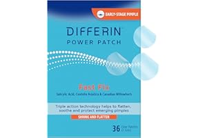 Differin Acne Patches, Pimple Patches for Acne Prone Skin, Formulated with Salicylic Acid and Centella, Fast Triple Action Power Patch for Day & Night, Dermatologist Tested, 36 Count