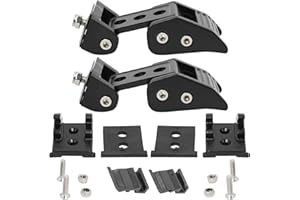 NovelBee Pair of Stainless Steel Latch Locking Hood Catch Latches and Bracket Buckle Kit for 2007-2018 Jeep Wrangler JK JKU 18-19 JL JLU (Left and Right)