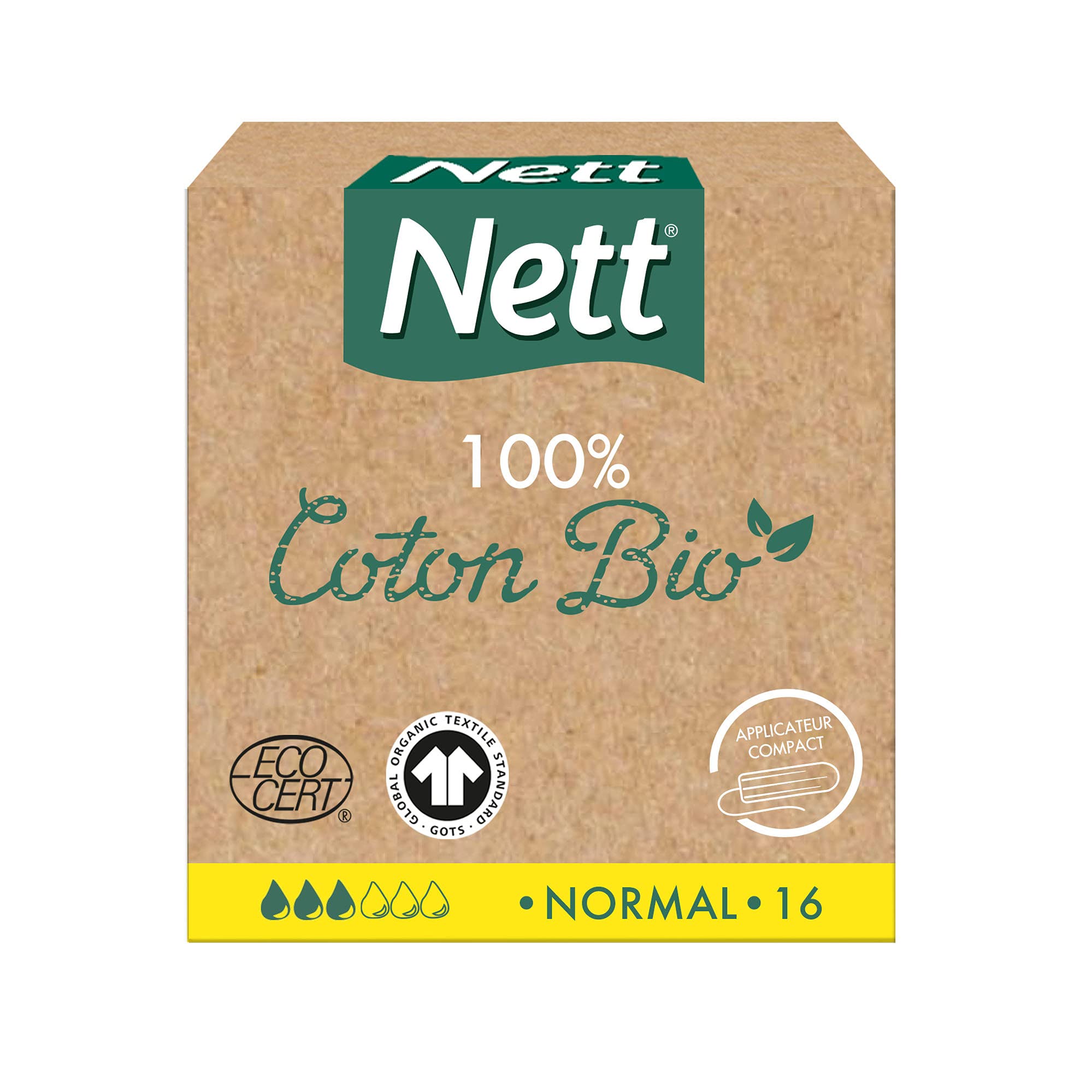 Nett Net Organic Stamps with Normal Applicator Box 4 x 16
