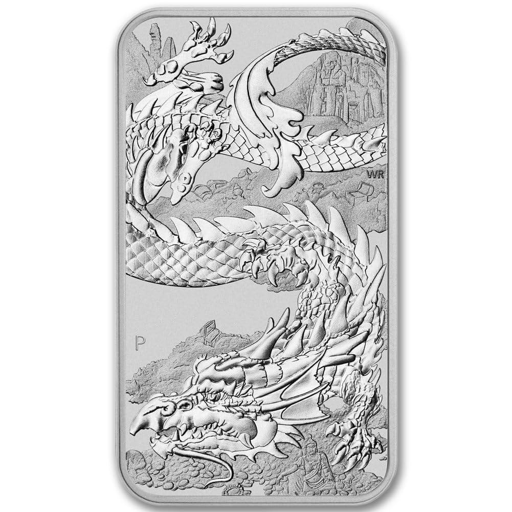 2023 P Lot of (20) 1 oz Australian Silver Dragon Rectangular Bar Coins Brilliant Uncirculated with Certificates of Authenticity $1 Seller BU