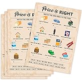 QUPT 70th Birthday Party Games, Price is Right Games, Birthday Party Supplies for Adults, Fun 1956s Party Game,Pack of 30 Cards