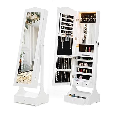 Schmuckschränke Schmuck mecor Schmuckschrank Standspiegel