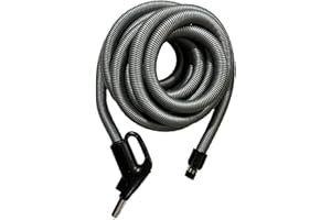 Wessel-Werk Electric Central Vacuum Hose 35 ft with 3-way On/Off Power Control Switch on Comfort Grip Hose Handle, Flush Handle Connection with Direct Connect Hose End Configuration, 1 Year Warranty