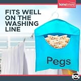 SOL 2pk Hanging Peg Bag 39x28cm Clothes Clip Holder with Hanger view 9