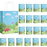 Sinmoe 18 Pcs Golf Party Gift Bags Goodie Treat Candy Favor Decorations Golf Themed Birthday Party Favors Paper Snack Bags for Sports Birthday Supplies
