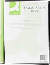 Q-Connect A4 40-Pocket Presentation Display Book Black