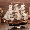 Wooden Sailboat Model Decoration, Mini Wood Sailing Boat Ship Model Handmade Rustic Vintage Beach Nautical Ocean Theme Sailboat Decor 10 75 X 6 X 1 5 Inches Wood Sail Boat B