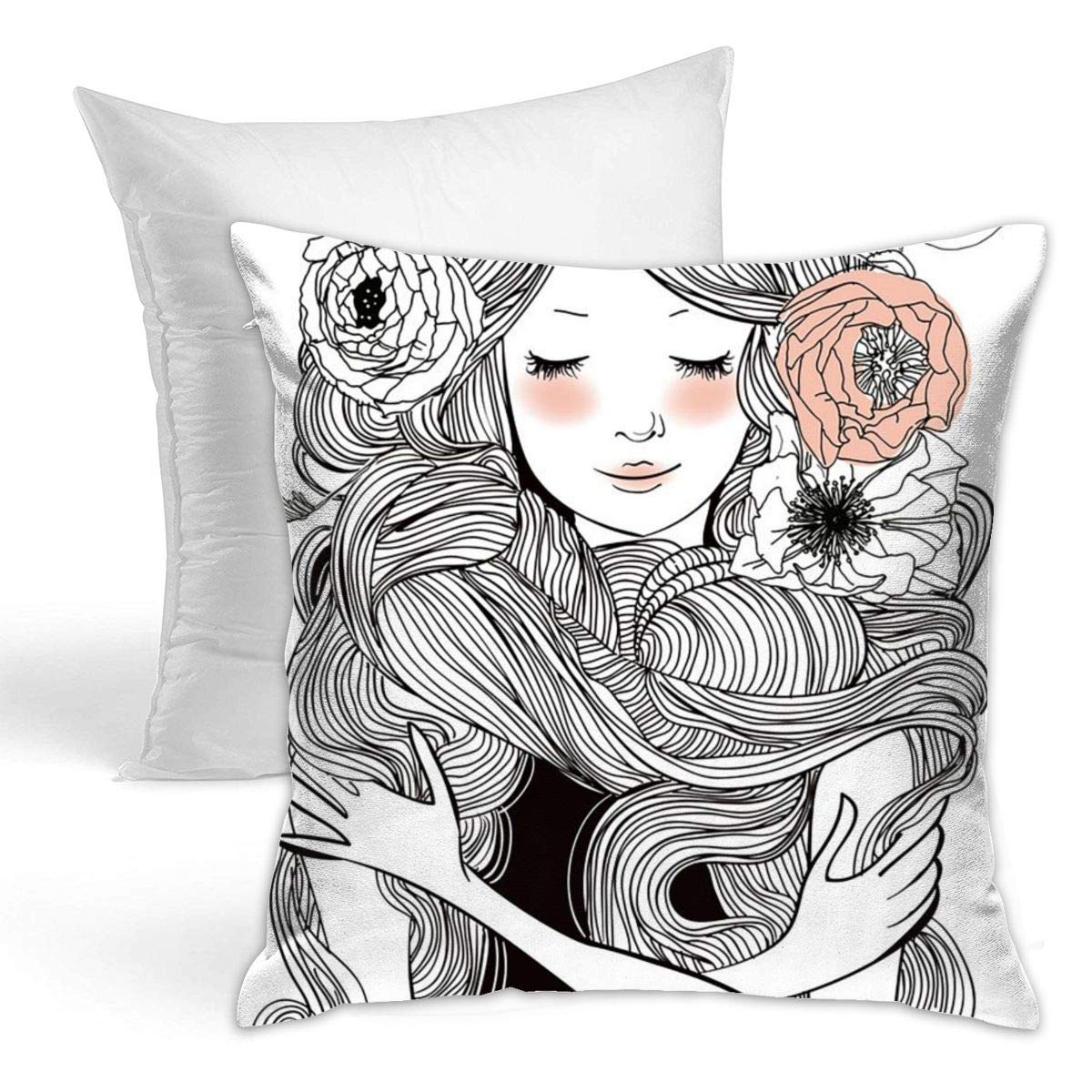 Amazoncom Cinlanck Cute Long Haired Girl Portable Sofa