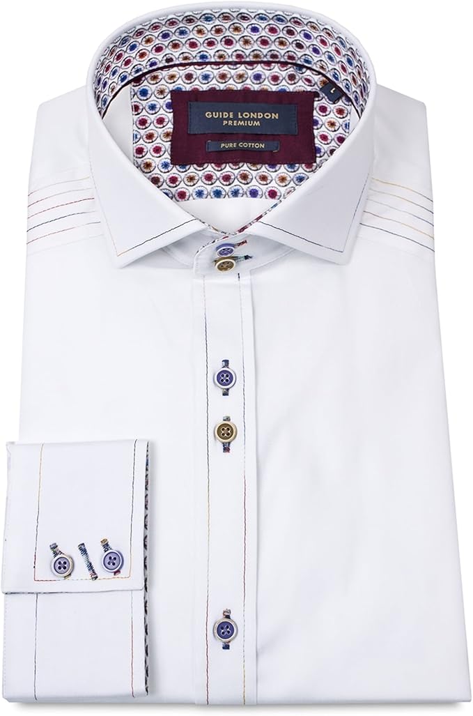 mens shirts with contrasting collars cuffs