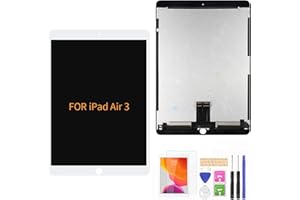 A-MIND LCD Replacement Screen Suitable for iPad Air 3 2019 10.5" A2152 A2123 A2153 A2154 LCD Display Touch Screen digitizer Assembly Without Home Button + Tool Repair Kit + Screen Protector (White)