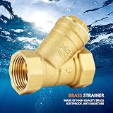 Akozon 1" BSP Brass Y Strainer Filter Valve Connector for Water Oil Separation view 4