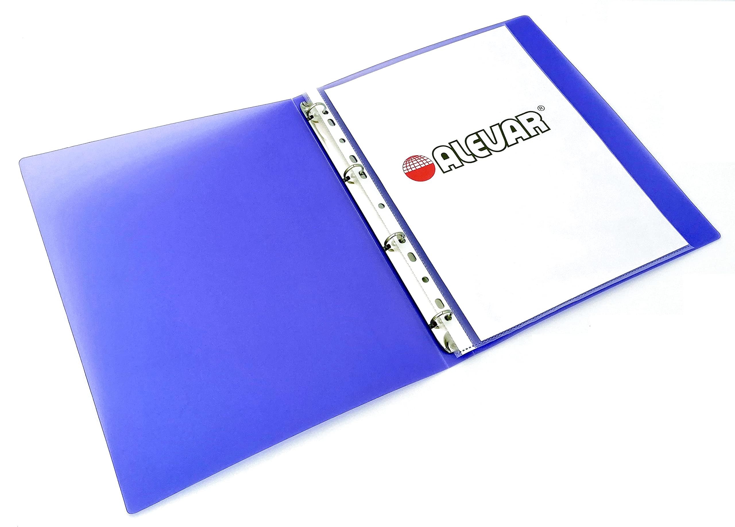 4 Ring Binder Purple Transparent Ring Diameter 16 mm