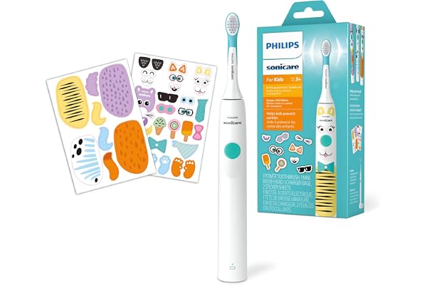 Philips Sonicare For Kids Design‑A‑Pet Electric Toothbrush, AMZ Exclusive, HX3601/01