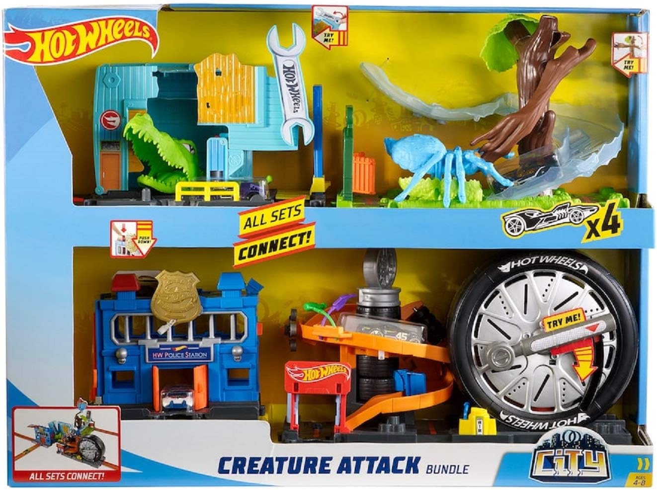 CITY Hot Wheels Mega Bundle Creature Attack Action Track