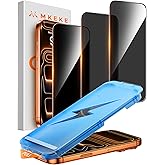 Mkeke for iPhone 17 Pro Max Privacy Screen Protector 3 Pack 25° Anti Spy 9H+ Tempered Glass Military-Grade Drop Protection Easy Installation Shockproof Full Edge Coverage 6.9 inch 2025