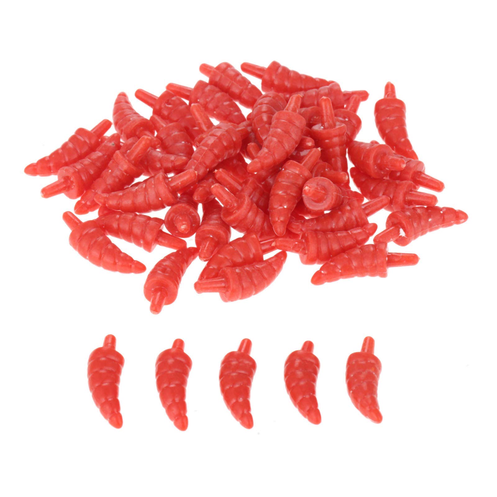 50PCS Mini Snowman Nose Plastic Red Nose DIY Ornament Christmas Decoration Craft for Santa Claus Noses