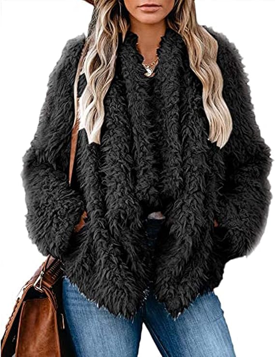 Amazon Godtoon ウールカーディガンジャケット レディース ショートコート 秋 冬 大きいサイズ 無地 ラシャ 体型カバー 厚手 ラペル 通勤 エレガント 可愛い 柔らかく 暖かさ 防寒 防風 人気 ブラック S コート ジャケット 通販