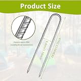 YAYODS 8Pcs Rebar Stakes 12 Inch Galvanized U Shaped Ground Anchors view 2