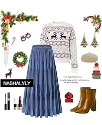 NASHALYLY Women's Chiffon Elastic High Waist