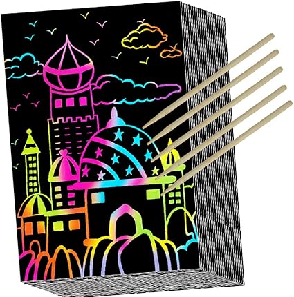 Amazon Com Kmuysl Scratch Art For Kids No Mess Coloring Scratch Paper Drawing Art Kits Top Educational Kids Toys For Age 3 4 5 6 7 8 9 10 11 12 Year Old Girls Boys Gift Toys Games