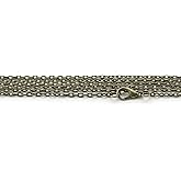 CleverDelights 2x3mm Cable Chain Necklaces - Antique Bronze Color - 10 Pack - 24 Inch Length