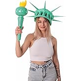 Cosplaya Inflatable Statue of Liberty Crown Torch Womens Teens Accessories Halloween Costumes Cosplay Outfit