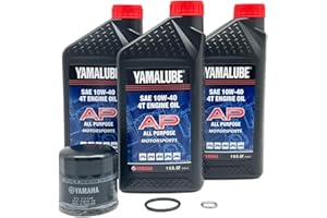 Yamaha RHINO 450/660/ 700 (2004-2013) all Models all Purpose Oil Filter Change Kit Yamaha Part# 5GH-13440-80-00, 3 Quarts All