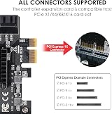 MZHOU PCIe SATA Expansion Card 6 Ports ASM1166 6Gbps Low Profile view 4
