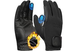 ChinFun Horse Riding Gloves Equestrian Women 100% Leather Winter Horseback Riding Gloves