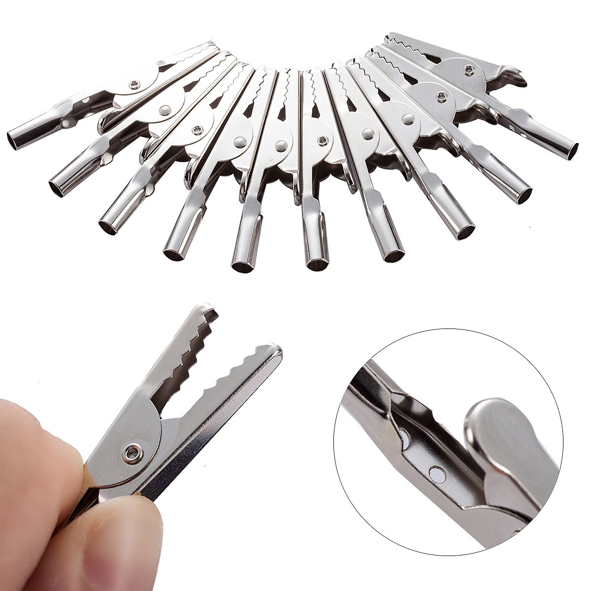 Tools & Equipment 10pc 2" Long Metal Spring Clamps Red/Silver