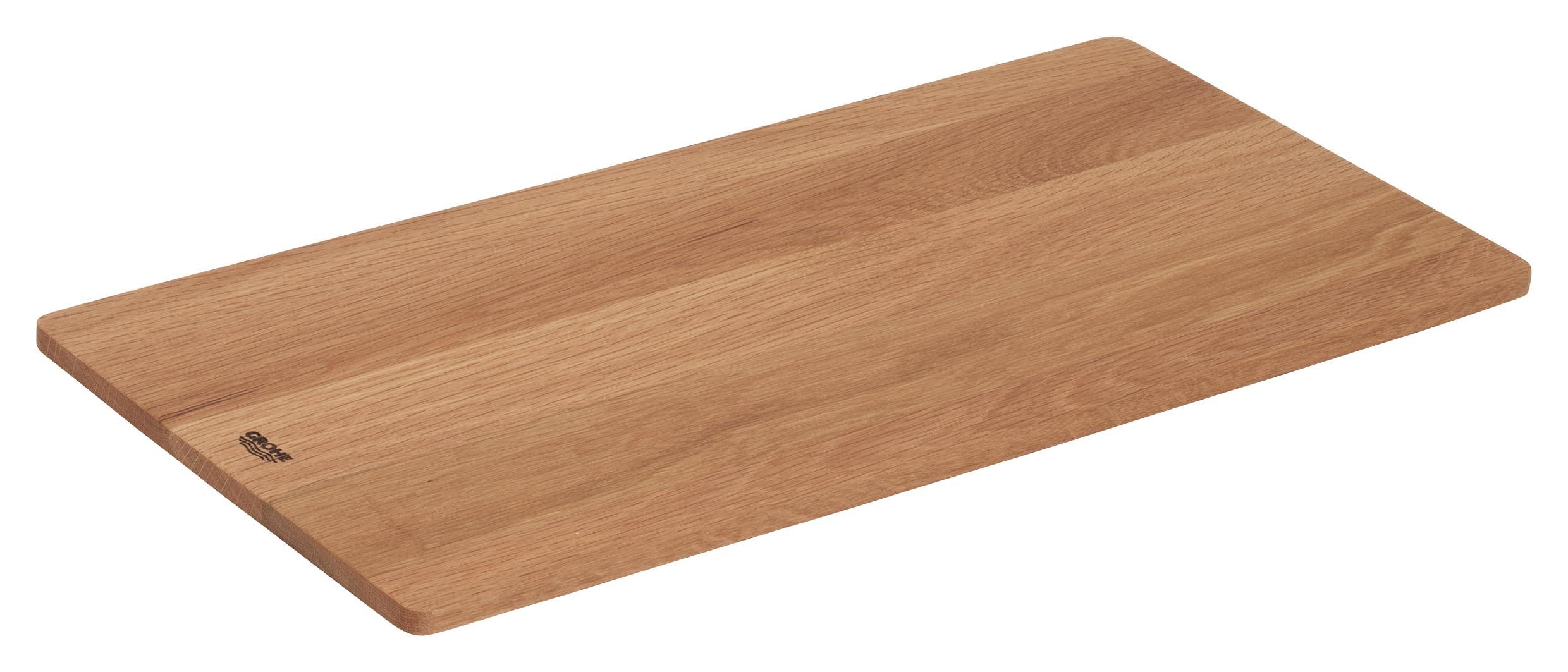 GROHE Wooden Chopping Board, Over Kitchen Sink Cutting Board, Dimensions 490 x 240 x 19 mm, Material Oak, 40751HW0