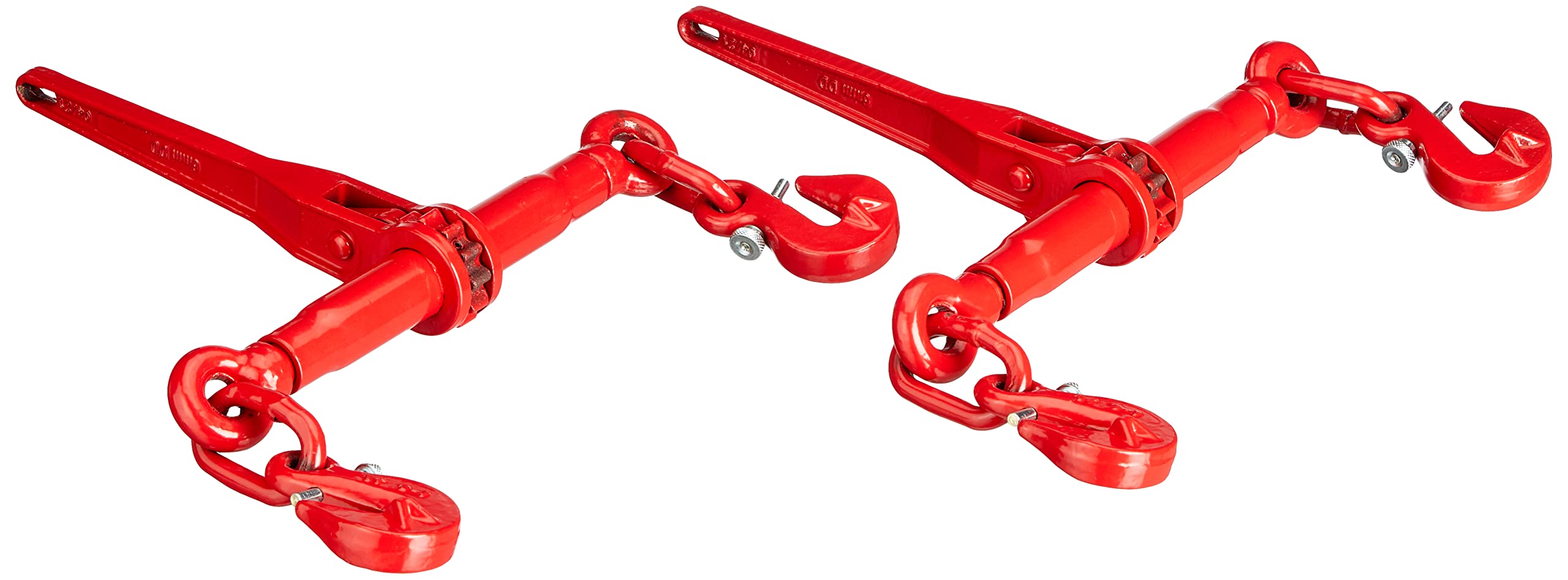 Dolezych Ratchet Load Binder with Shortening Hooks (With Safety Latchet) for 6 mm Grade 80 Chain, 2200 Dan Lashing Capacity