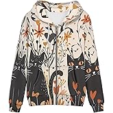 Modysero Zip Up Hoodie for Women Loose Fit Trendy Funny Full Zipper Streetwear Hoodies with Pocket Long Sleeve Hooded Tops