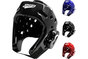 JHOFIF Kids & Adults Boxing Helmet, Martial Arts Sparring Headgear for Karate, Kickboxing, Taekwondo & MMA Training/Competition - Adjustable and Breathable, Healthy Material, 3 Colors