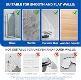 AceMining Shower Caddy 2 Pack Black Adhesive Wall Shelf Rust Resistant view 3