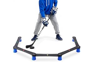 Btlwpy Hockey Training Equipment, Hockey Stickhandling Trainer for Puck Control and Coordination, Adjustable 5-7 Sections Portable Reaction Time Aid - Lightweight Gear