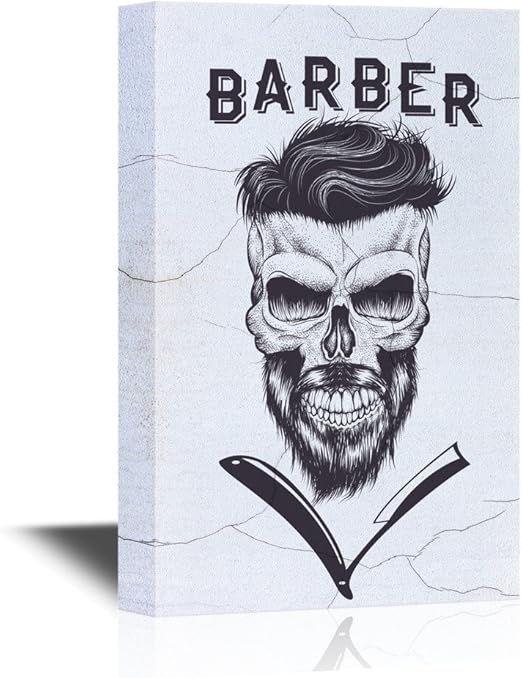 Amazon Com Wall26 Hair Style Canvas Wall Art Cool Barbershop Concept Gallery Wrap Barber Shop Wall Decoration Ready To Hang 16x24 Inches Posters Prints