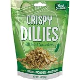 Fresh Gourmet, Crispy Dillies Pickle Flavored Fried Cucumbers, 3.5 Ounce | Crunchy Topping, Ingredient, and Snack to Add to Burgers, Hot Dogs, Wraps, Tacos, Salads, Dips, Snack Mixes and More