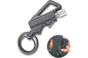 YUSUD Permanent Match, Flint Fire Starter Never Ending Match Keychain Lighter with Bottle Opener, Forever Waterproof Matches Strike Anywhere, Survival Cool Lighters for Camping (Fuel Not Included)