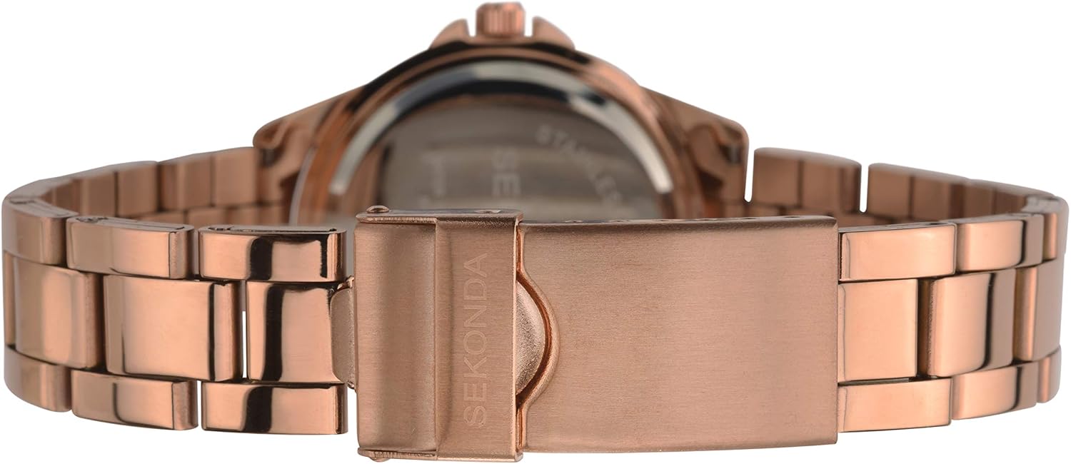 Sekonda Womens Analogue Classic Quartz Watch with Stainless Steel Strap 2358.27, Rose Gold - Image 5