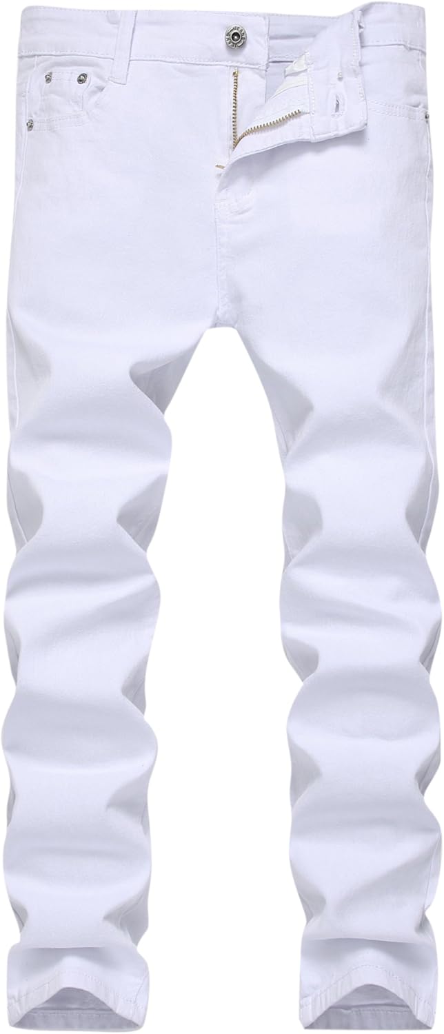 Boy's Skinny Fit Stretch Fashion Jeans Pants: Clothing