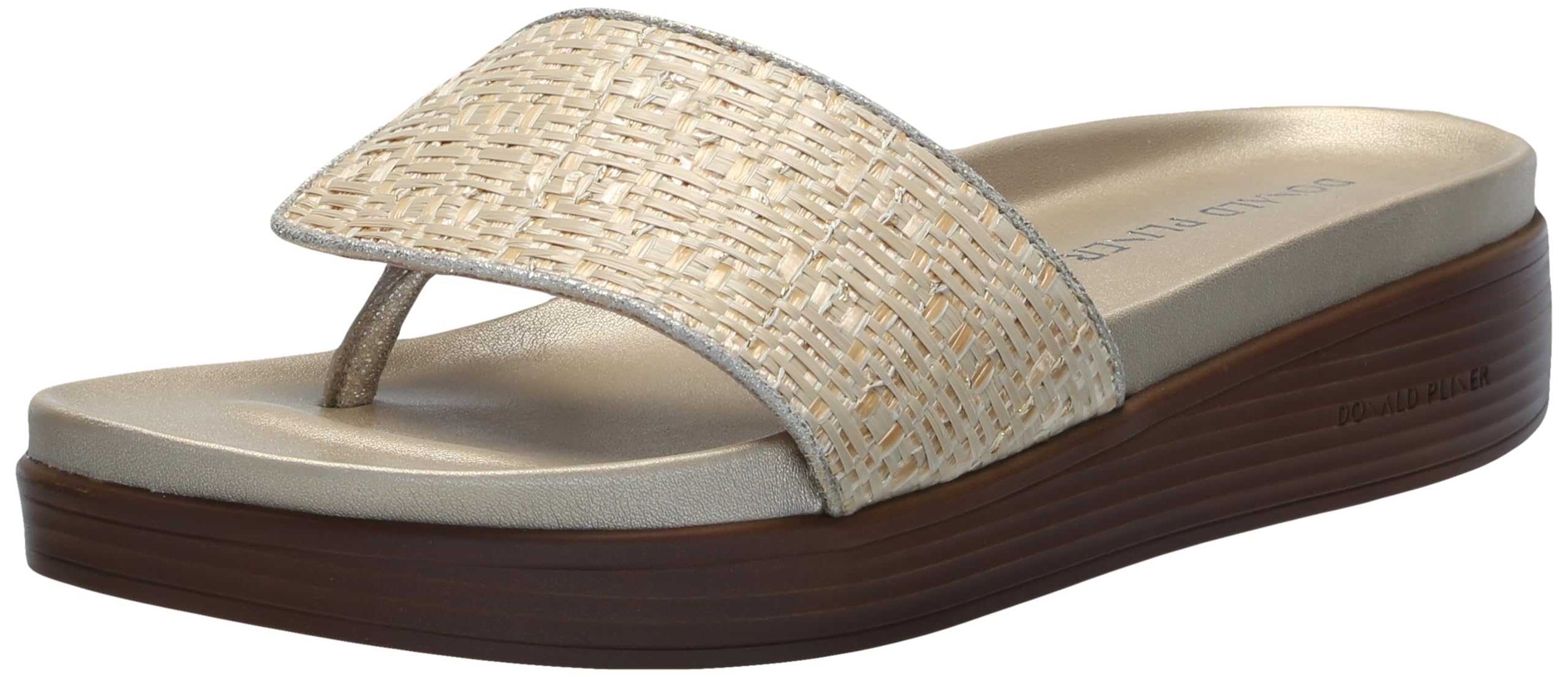 Donald Pliner Women’s Fifi Slide Sandal, Natural-Raffia, 8