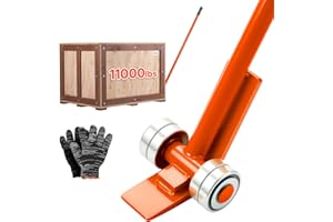 VEVOR Prylever Bar, 11000 lbs Weight Capacity, 67 Inch Carbon Steel Handle Lever Dolly, Pry Lever Bar with Wheels for Large P