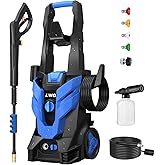 Pressure Washer, Power Washer with 4 Quick Connect Nozzles 1 Foam Cannon, Pressure Cleaning Machine for Cars/Fences/Driveways/Patios/Home Cleaning