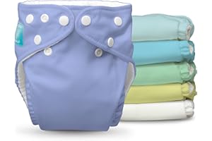 Charlie Banana Baby 2-in-1 Reusable Fleece Cloth Diapering System, Reusable and Washable, 6 Diapers and 12 Inserts, One Size, Unisex Pastel