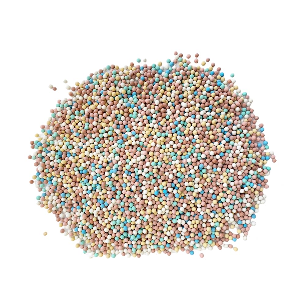 2 lb Clay Pebbles Clay Balls for Plants 3mm-5mm Mini Hydroponics Ceramic Ball Horticultural Grade Succulent Soil,for Plant Pots Vase Fillers Hydroponic Growing (Colourful)