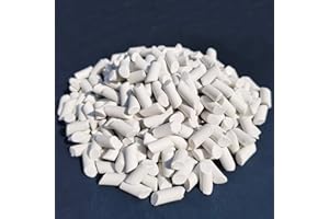 Tonmp 2 LBS 5/16" x 5/8" Ceramic Media for Rock Tumbling – Ceramic Tumbling Media for Rock Polisher, Use with Rock Tumbler Grit, Protects Rocks, Reusable, Rock Tumbling Supplies(8mm x 16mm)