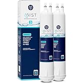 Mist EDR3RXD1 Water Filter, NSF 42, 2 Pack | Compatible with EveryDrop Filter 3, 4396841, coconut carbon block, chlorine taste and odor, 300 gallon, lead-free