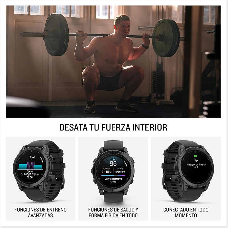 Garmin fēnix ​​e - 47mm - relógio gps multiesportivo de alto desempenho com tela sensível ao toque amoled, frequência cardíaca, mapas e até 10 dias de autonomia, cinza aço